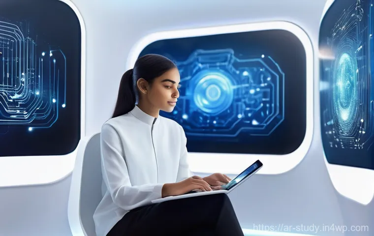 효율적인 온라인 학습을 위한 퀴즈 활용법 - **Prompt:** Three diverse teenagers (15-17 years old, mixed genders, with some individuals featuring...